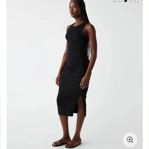 michael stars dress Michael Stars Giselle Ribbed Midi Dress- Black S / Black main image 0